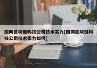 国网区块链科技公司技术实力[国网区块链科技公司技术实力如何]